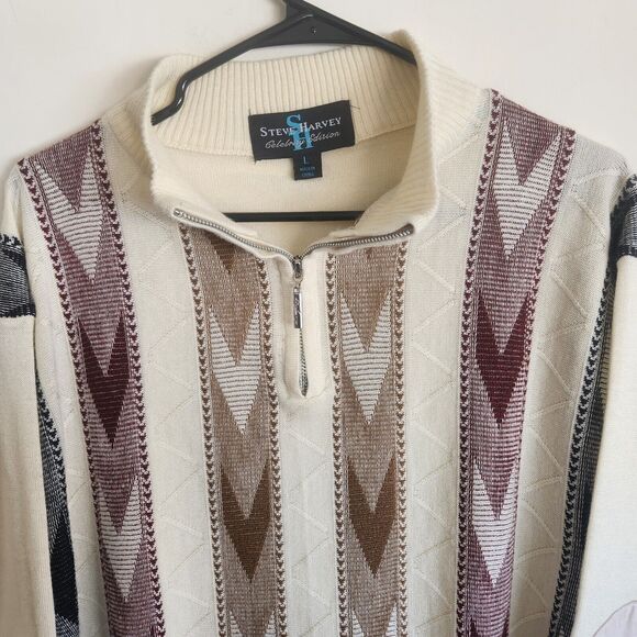 Steve Harvey Celebrity Edition 1/4 Zip Long Sleeve Sweater Men's Large 0741 - Picture 7 of 12